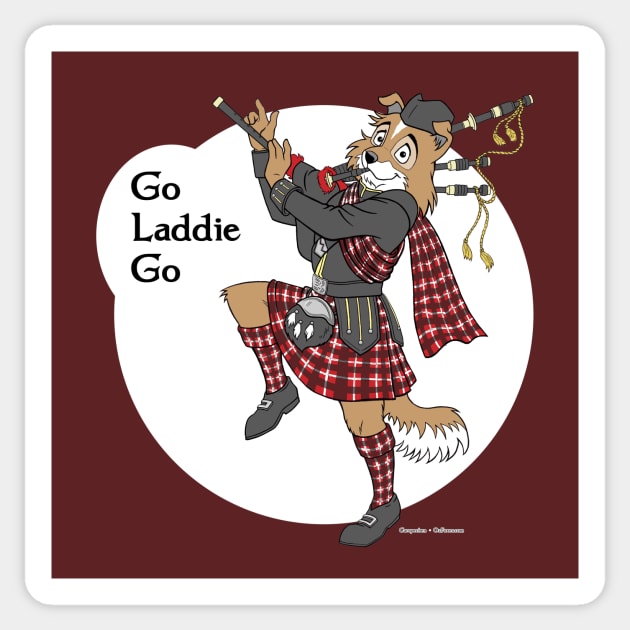 Go Laddie Go Sticker by OzFoxes